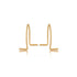 HSU 18-Karat Yellow Gold Wire Drawing Forging  Hoop Earring (MM)(F)