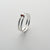 Unfinishing Line sterling silver double lines Red Garnet ring  (UL19S)