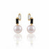 HSU 18-Karat Yellow Gold Akoya sapphire Pearls Wire Drawing ForgingEarring  (MM)(F)