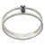 Blue Sapphire Sterling Silver Double Ring