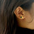 Malachite 18K Fine Gold Square Curve Earrings