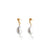 HSU gold plated sterling silver Pearl curve dropping earring  (UL19)
