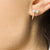 HSU 18-Karat Gold double pearls curve earring  (DC18)(F)