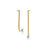 Unfinishing Line gold extended line sterling silver Pearl earring   (UL19)