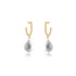HSU Gold hoop sterling silver earring Freshwater Pearl (DC19)