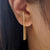 HSU 18-karat yellow gold diamond perspective long Earrings (FW)