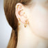Unfinishing Line Gold plated hoop sterling silver earring / Small (UL19)