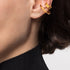 HSU Gold-plated Sterling Silver Open Lines wide Ear cuff Earring  (UL)