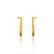 Unfinishing Line Gold plated hoop sterling silver earring / Medium (UL19)