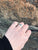 Wearing Memories Sapphire Tourmaline sterling silver single wide ring (DCG)(W)