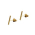 HSU 18-Karat Yellow Gold Tube Line Earrings (FW)