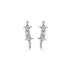 Sterling Silver Double Pattern Textured Ear Stud / Silver (TI)