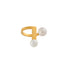 Structure Curve Gold plated sterling silver Pearl Ear Cuff (DC10)