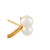 HSU curve sterling silver double pearls gold earring  (DC18)