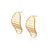 HSU Flowing Sterling Silver Gold-Plated waving single-circle Earrings