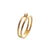 Time After Time Diamond 18 Karat Yellow Gold Double Line Ring, UK M (FG)(W)