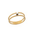Time After Time Diamond 18 Karat Yellow Gold Double Line Ring, UK M (FG)(W)