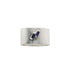 Wearing Memories Purple Amethyst Black Spinel  silver single wide ring (DCG)(W)