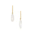 Unfinishing Line gold perspective swing sterling silver earring Freshwater Pearl (UL19)