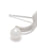 Unfinishing Line curve square sterling silver pearl earring  (UL19S)(UL19)