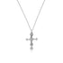 Textured Cross Necklace / Silver (TI)