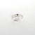 Unfinishing Line sterling silver double lines Red Garnet ring  (UL19S)